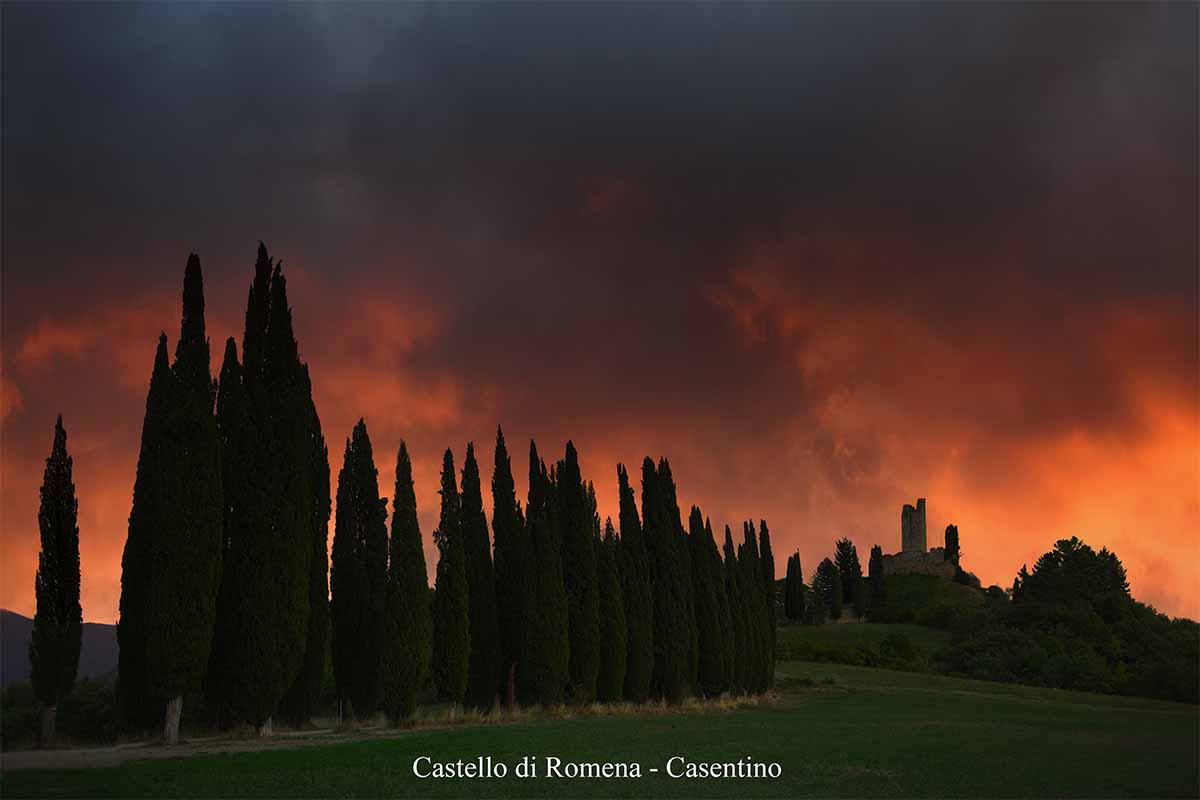 Castello di Romena al tramonto